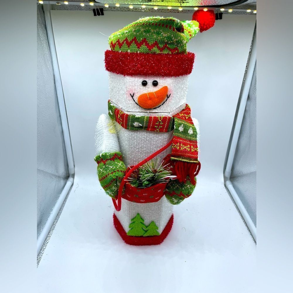 448‎ - HOLIDAY SNOWMAN FILLED WITH CHRISTMAS DECORATIONS